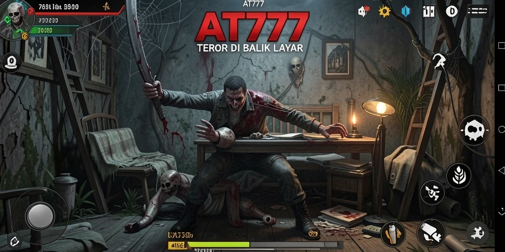 Tampilan menakutkan dari gameplay AT777 di dunia kegelapan.