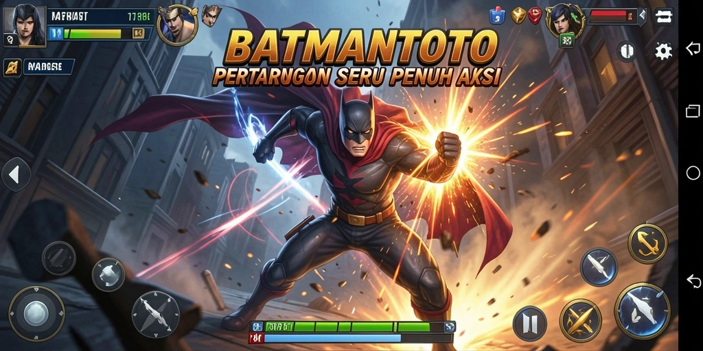 Tangkapan layar gameplay <strong>BATMANTOTO</strong> yang menampilkan aksi pertarungan yang mendebarkan.