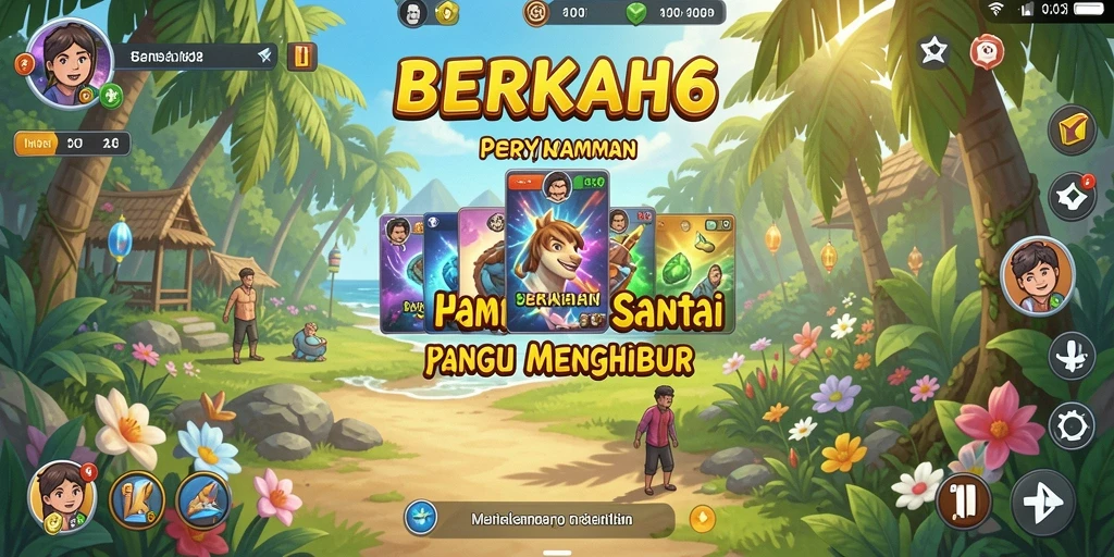 Tampilan gameplay menarik dari BERKAH6 yang penuh warna.