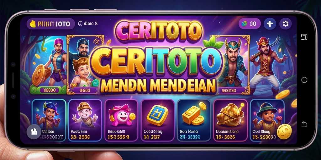 Tampilan gameplay CERITOTO yang menarik dengan berbagai tema slot.