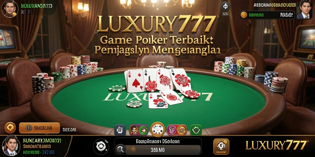 Screenshot gameplay LUXURY777 menampilkan pertempuran poker yang mendebarkan.