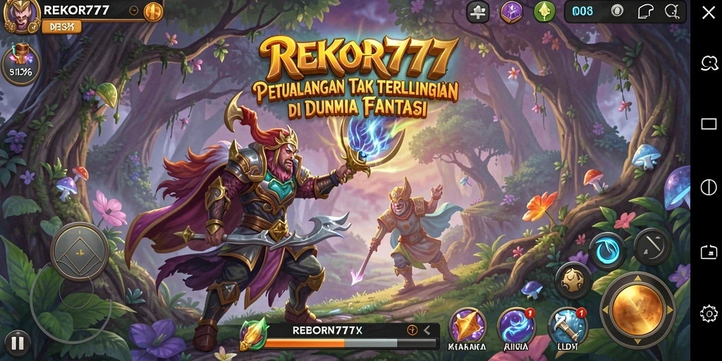Tampilan gameplay <strong>REKOR777</strong> yang mendebarkan dan penuh aksi.