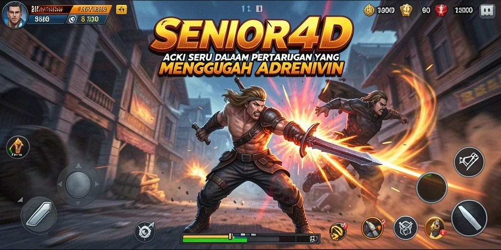 Tangkapan layar gameplay SENIOR4D yang menunjukkan aksi mendebarkan.