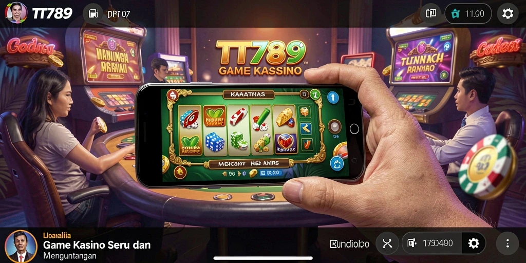Tangkapan layar utama TT789 menunjukkan gameplay Kasino yang menarik dan dinamis.